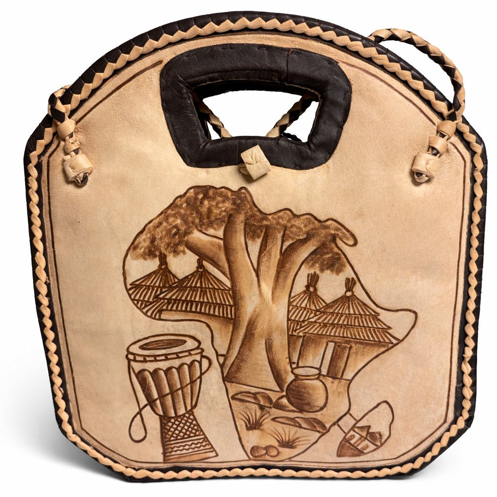 Handwoven Leather African Purse