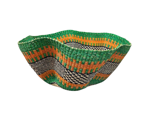 Savanna Green Handwoven Bolga Basket
