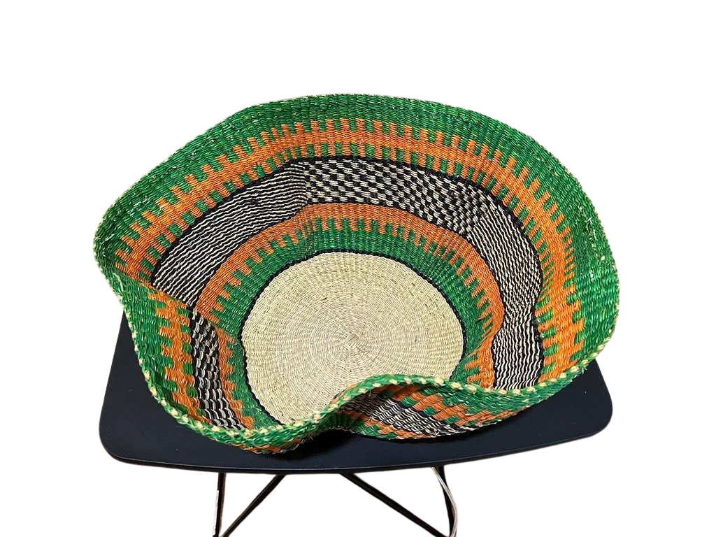 Savanna Green Handwoven Bolga Basket