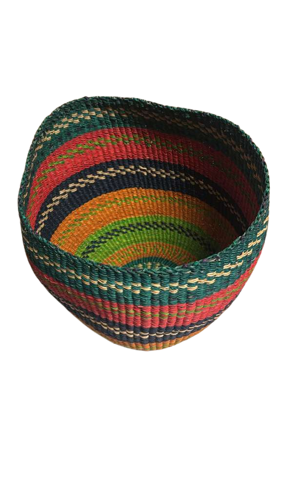 Handwoven Bolga Market Flower Pot