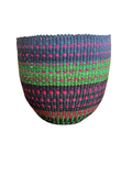 Midnight Bloom – Handwoven Bolga Basket Planter