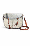 Ivory Savanna – Goat Skin Fur & Leather Crossbody Bag