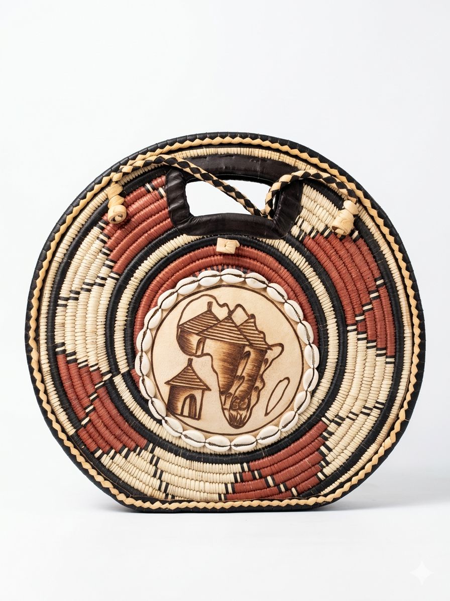 Burkina Faso Handwoven Round Purse