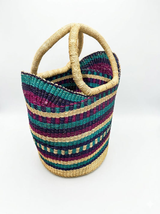 Savanna Jewel Bolga Basket – Handwoven Basket from Ghana 🇬🇭